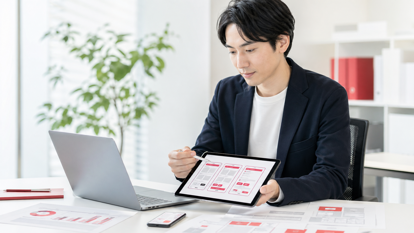 ノーコードアプリ開発の見積を確認するビジネスシーン